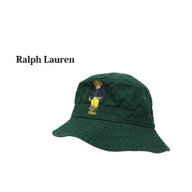 ポロ ラルフローレン ポロベアー刺繍 コットン バケット ハット Polo Ralph Lauren POLO BEAR Bucket Hat US(GREEN/BLAZER)