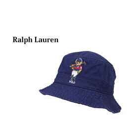 ポロ ラルフローレン ポロベアー刺繍 コットン バケット ハット Polo Ralph Lauren POLO BEAR Bucket Hat US(NAVY/POLO STICK)