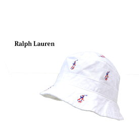 ポロ ラルフローレン マルチポニー刺繍 コットン バケット ハット Polo Ralph Lauren Multi Pony Bucket Hat US