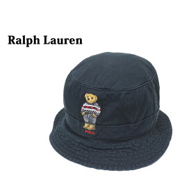 ポロ ラルフローレン ポロベアー刺繍 コットン バケット ハット Polo by Ralph Lauren POLO BEAR Bucket Hat US(BLACK/NORDIC SWEATER)