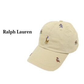 ポロ ラルフローレン マルチ刺繍 キャップ シグネチャーポニーハット (KHAKI/HORSE) POLO Ralph Lauren Multi Embroidery Pony Baseball Cap US (UPS)