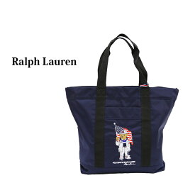 ポロ ラルフローレン ポロベアー 刺繍 ジップトップ トートバッグ (NAVY) POLO Ralph Lauren Polo Bear Zip Tote Bag US