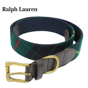 �|�� �����t���[���� �����Y �^�[�^���`�F�b�N ���{���x���g POLO Ralph Lauren Men's Tartan Ribbon Belt US (UPS)