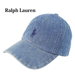 �|�� �����t���[���� �f�j�� �L���b�v �����|�C���g �V�O�l�`���[�|�j�[ �n�b�g Polo Ralph Lauren Denim Pony Baseball Cap US (UPS)