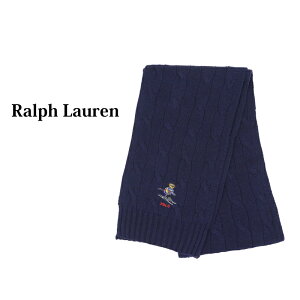 ポロ ラルフローレン ポロベアー刺繍 スカーフ マフラー (NAVY/SKI) POLO Ralph Lauren "POLO BEAR" Scarf (UPS)