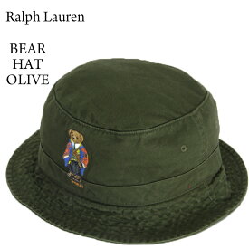 ポロ ラルフローレン ポロベアー刺繍 コットン バケット ハット Polo by Ralph Lauren POLO BEAR Bucket Hat US(COMPNY OLV/B.BOOTS)