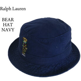 ポロ ラルフローレン ポロベアー刺繍 コットン バケット ハット Polo by Ralph Lauren POLO BEAR Bucket Hat US(NAVY/GLASSES)