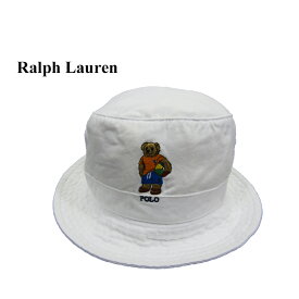 ポロ ラルフローレン ポロベアー刺繍 コットン バケット ハット Polo by Ralph Lauren POLO BEAR Bucket Hat US(WHT/BEACHBALL)