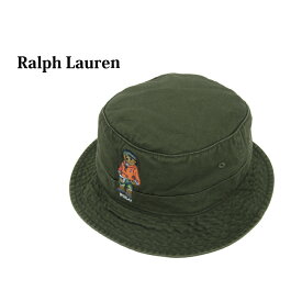 ポロ ラルフローレン ポロベアー刺繍 コットン バケット ハット Polo by Ralph Lauren POLO BEAR Bucket Hat US(COMPANY OLV/F.SHORTS)