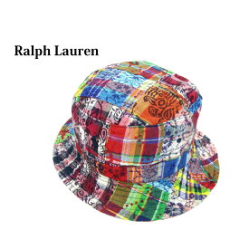 ポロ ラルフローレン パッチワーク プリント コットン バケット サファリ ハット Polo by Ralph Lauren Patchwork Bucket Hat US
