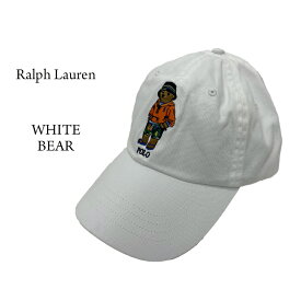 ポロ ラルフローレン キャップ ワンポイント ポロベアー刺繍ハット Polo Ralph Lauren "POLO BEAR" Baseball Cap US (WHITE/F.SHORTS) (UPS)