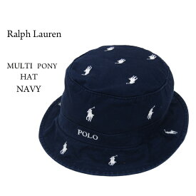 ポロ ラルフローレン マルチポニー刺繍 コットン バケット ハット Polo by Ralph Lauren Multi Pony Bucket Hat US