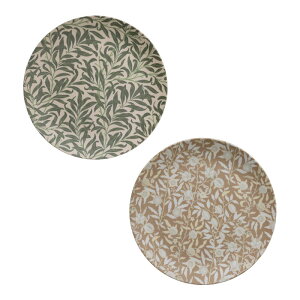 メール便送料無料 ウィリアムモリス柄 エコバンブープレート 20cm 2枚セット 【 平皿 お皿 セット ディッシュ 食洗器対応 軽い 割れない 丈夫 おしゃれ かわいい 映え 食器 Jubilee ジュビリー