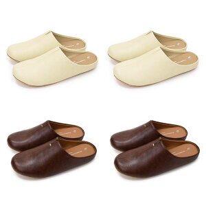 送料無料 スリッパ ルームシューズ room's ルームズ 4足セット【メンズ 室内 大きいサイズ 大きめ レディース 革 レザー おしゃれ 履き すべらない 滑り止め ルームスリッパ バブーシュ サンダ