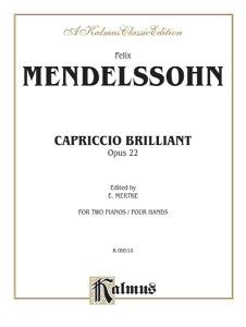 楽譜 【取寄品】【取寄時、納期1週間〜10日】輸入 カプリチオ・ブリランテ (2P4H) Capriccio Brillante Opus 22 /Felix Mendelssohn【メール便を選択の場合送料無料】
