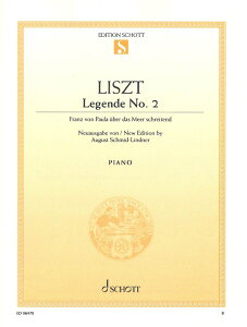�y�� �y���i�z�y��񎞁A�[��1�T�ԁ`10���z�A�� Legend No 2 �iFranz von Paula Walking Over the Sea�j Legend No 2 (Franz von Paula Walking Over the Sea) /Franz Liszt�y���[���ւ�I���̏ꍇ���������z