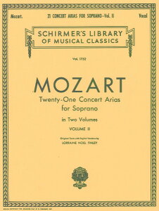 y yizy񎞁A[1Tԁ`10zA \vm̂߂21̃RT[gAAW 2 21 Concert Arias for Soprano Volume II /Wolfgang Amadeus Mozarty[ւȈꍇz