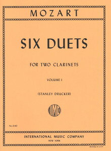 y yizy񎞁A[1Tԁ`10zA NlbgATu 6̓dt 1 iXRAj 6 Duets Volume I (Clarinet Duet) /Wolfgang Amadeus MozartyEȊOz