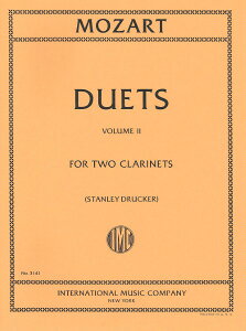 y yizy񎞁A[1Tԁ`10zA NlbgATu 6̓dt 2 iXRAj 6 Duets Volume II (Clarinet Duet) /Wolfgang Amadeus Mozarty[ւȈꍇ
