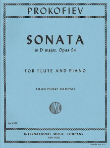 y yizy񎞁A[1Tԁ`10zA t[g\ t[gE\i^ j OpD 94 iFlute  Pianoj Flute Sonata in D Major Opus 94 (Prokofiev) /Sergei ProkofievyEȊOz