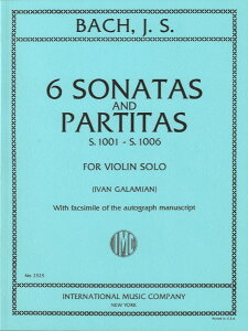 y yizy񎞁A[1Tԁ`10zA oCI\ \i^ƃpeB[^ BWV 1001|1006 6 Sonatas and Partitas S.10011006 (Violin Solo) /Johann Sebastian Bachy[֕sizyE