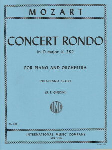 y yizy񎞁A[1Tԁ`10zA RT[gEh j KD382 iXRAx2j Concert Rondo in D K.382 (2P4H) /Wolfgang Amadeus MozartyEȊOz