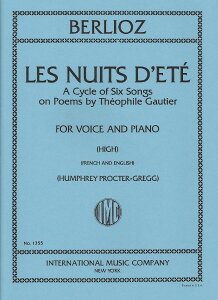 y yizy񎞁A[1Tԁ`10zA ̋ȏWuĂ̖v ipj Les Nuits dfEte Opus 7 (High Voice & Piano) /Hector BerliozyEȊOz