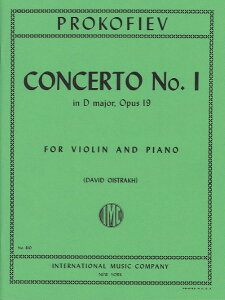 y yizy񎞁A[1Tԁ`10zA oCI\ @CIt 1 j OpD 19 iViolin  Pianoj Violin Concerto No. 1 in D Major Opus 19 /Sergei ProkofievyEȊO