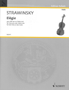 �y�� �y���i�z�y��񎞁A�[��1�T�ԁ`10���z�A�� �o�C�I�����\�� �G���W�[ Elegy (Violin or Viola Solo) /Igor Stravinsky�y����E�����ȊO���������z