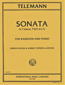 y yizy񎞁A[1Tԁ`10zA oX[\ t@SbgE\i^ wZ TWV 41Ff1 iBassoon  Pianoj Sonata in F minor (Bassoon & Piano) /Georg Philipp Telemanny[ւȈꍇ