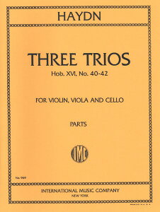y yizy񎞁A[1Tԁ`10zA yATu 3̌yOdtȁisAmE\i^HobDXVIF40`42̕ҋȁjOpD 53 iXRAj 3 Trios Opus 53 (String Trio) /Joseph HaydnyE