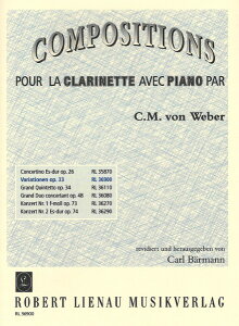 y yizy񎞁A[1Tԁ`10zA Nlbg\ uW@[iv̎ɂϑt OpD 33 iClarinet  Pianoj Variatonen Op. 33 Ber Ein Thema Aus Silvana /Carl Maria Von WeberyE