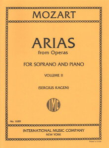 y yizy񎞁A[1Tԁ`10zA IyEAAW 2 i\vmpj Arias from Operas Volume 2 (Soprano) /Wolfgang Amadeus MozartyEȊOz