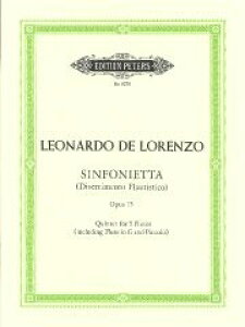 y yizy񎞁A[1Tԁ`10zA VtHjGb^ i3t[g{sbR{Agt[gj Sinfonietta (Flute Quintet) /Leonardo de LorenzoyEȊOz