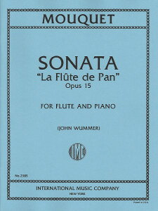 y yizy񎞁A[1Tԁ`10zA t[g\ p̓J i15 Sonata 'La Flute de Pan' Opus 15 (Flute & Piano) /Jules MouquetyEȊOz