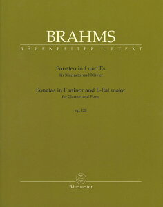 y yizy񎞁A[1Tԁ`10zA Nlbg\ 2̃NlbgE\i^OpD120iwZƕσzj iClarinet  Pianoj Clarinet Sonatas in F minor and Eb Major Op. 120 /Johannesy