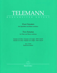 y yizy񎞁A[1Tԁ`10zA t[g\ 2̃t[gE\i^ TWV 41FD9 TWV 41FG9 iy̗Kj 2 Sonatas for Flute and Basso continuo (Barenreite /Georg Philipp Telemay