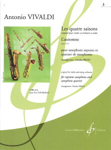 y yizy񎞁A[1Tԁ`10zA TbNXATu lGuHv iSax Quintet ^ SDSolo  SATBj LfAutomne (Les Quatre Saisons Op. 8 No. 3) /Antonio VivaldiyEȊO