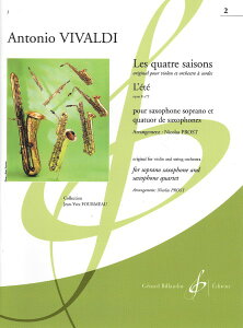 y yizy񎞁A[1Tԁ`10zA TbNXATu lGuāv iSax Quintet ^ SDSolo  SATBiSSTBjj LfEte (Les Quatre Saisons Op. 8 No. 2) /Antonio VivaldiyEȊO