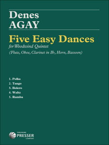 y yizy񎞁A[1Tԁ`10zA ؊ǃATu 5̈Ղ Five Easy Dances (Woodwind Quintet) /Denes AgayyEȊOz