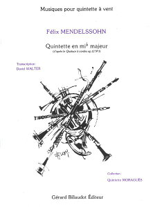 y yizy񎞁A[1Tԁ`10zA ؊ǃATu yldt 1 σz OpD 12 i؊ǌ܏dtŁj Quintette en Mib Majeur (Woodwind Quintet) /Felix MendelssohnyEȊO