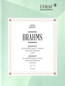 y yizy񎞁A[1Tԁ`10zA NlbgATu Nlbg܏dt Z OpD 115 Clarinet Quintet in B minor Op. 115 (Parts) /Johannes BrahmsyEȊOz