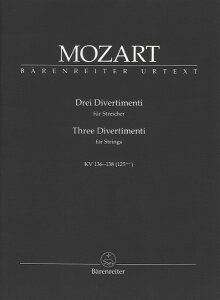 y yizy񎞁A[1Tԁ`10zA yATu 3̃fBFeBg KV136|138i125a|cj Three Divertimenti for Strings (Study Score) /Wolfgang Amadeus Mozarty[ւȈ