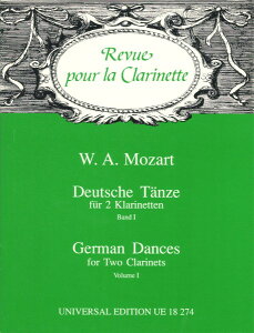y yizy񎞁A[1Tԁ`10zA NlbgATu hCcȏW 1 iXRAj German Dances Volume 1 (Clarinet Duet) /Wolfgang Amadeus Mozarty[ւȈꍇ