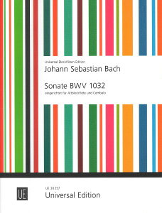 y yizy񎞁A[1Tԁ`10zA R[_[ t[gE\i^ BWV1032 yAgR[_[Łz Sonata BWV 1032 (Treble Recorder & Cembalo) /Johann Sebastian BachyEȊOz