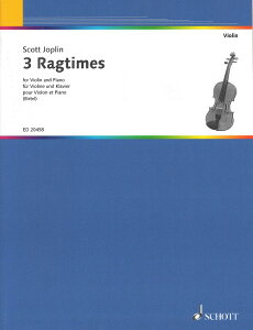 y yizy񎞁A[1Tԁ`10zA oCI\ 3̃O^C 3 Ragtimes (Violin & Piano) /Scott Jopliny[ւȈꍇz