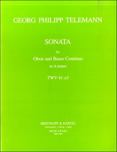 楽譜 【取寄品】GYW00009768 テレマン ソナタ イ短調【沖縄・離島以外送料無料】
