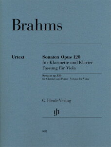 y yizA BI Nlbg\i^ i120 (BI) Sonatas op.120 for Clarinet and Piano^u[X Brahms Johannes/HN988yEȊOz