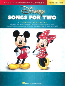 楽譜 【取寄品】AW648 輸入 23曲のアルト・サックス二重奏のためのディズニー・ソング集【サックス二重奏】【メール便を選択の場合送料無料】
