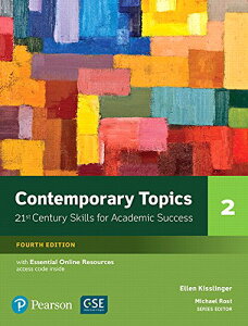 �y���i�z�y��񎞁A�[��1�`3�T�ԁzContemporary Topics 4th Edition Level 2 Student Book w/Essential Online Resource�y���[���ւ�I���̏ꍇ���������z